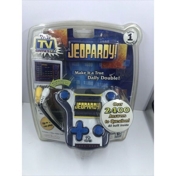 JEOPARDY PLUG & PLAY TV GAME 1st Edition 3 CAN PLAY Jakks Pacific 2007 New NIP - Picture 1 of 14